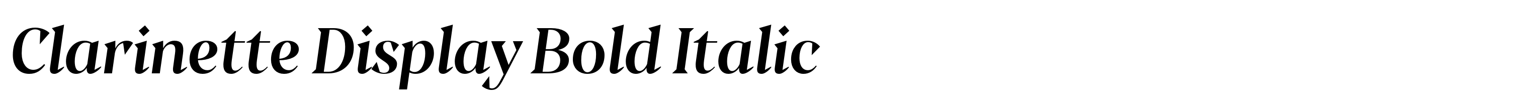 Clarinette Display Bold Italic